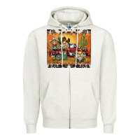 Oatmeal Heather western gnome truck Zipper Hoodie - BarkalooDesign