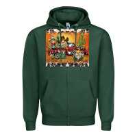 Sports Green western gnome truck Zipper Hoodie - BarkalooDesign