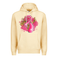Pina Colada breast cancer awareness ribbon with glitter pink l Premium Hoodie - LillyAllenDesigns