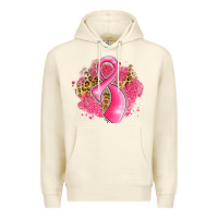 Sandshell breast cancer awareness ribbon with glitter pink l Premium Hoodie - LillyAllenDesigns