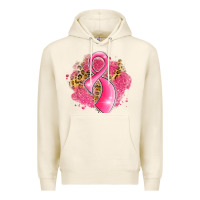 Tofu breast cancer awareness ribbon with glitter pink l Premium Hoodie - LillyAllenDesigns