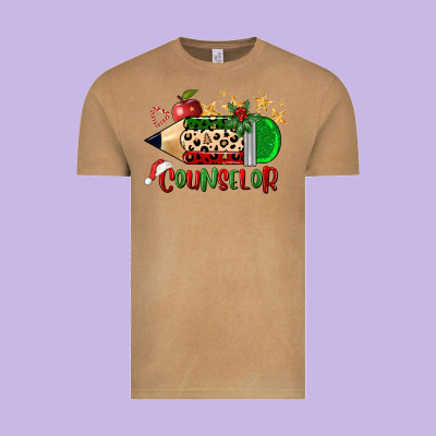 Christmas Counselor Pencil Vintage Tee Designed By Fadigitalartstudio