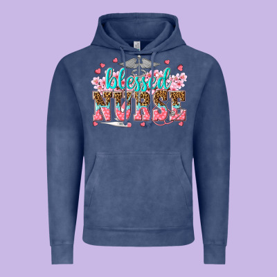 Blessed Nurse Vintage Hoodie Designed By Texasbilliewilder