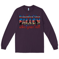 Plum remember our fallen who gave all Long Sleeve Tee - JahusDesignShop