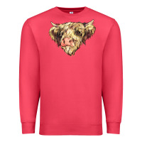 Cardinal scottish cow Premium Sweatshirt - NancyCooperArtShop