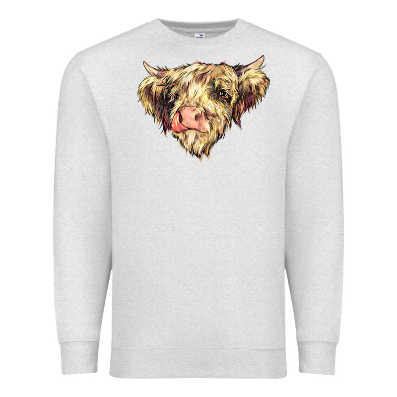 Scottish Cow Premium Sweatshirt by NancyCooperArtShop | Teevron