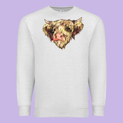Scottish Cow Premium Sweatshirt Designed By Nancycooperartshop