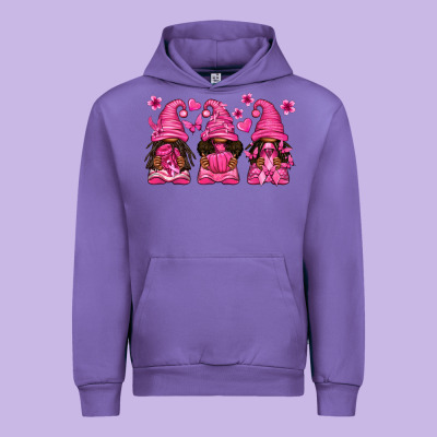 Breast Cancer Afro Gnomies Urban Hoodie Designed By Texasbilliewilder
