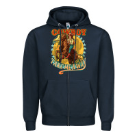 Navy cowboy take me away Zipper Hoodie - NancyCooperArtShop