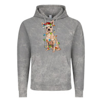 Cloud Rock Chihuahua with christmas lights Vintage Hoodie - RanaPortraitStore