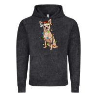 Vintage Black Chihuahua with christmas lights Vintage Hoodie - RanaPortraitStore