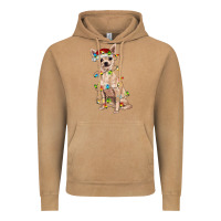 Vintage Camel Chihuahua with christmas lights Vintage Hoodie - RanaPortraitStore