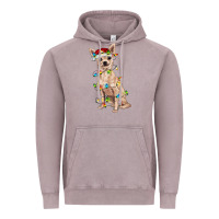 Vintage Zinc Chihuahua with christmas lights Vintage Hoodie - RanaPortraitStore