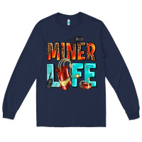 Navy miner life Long Sleeve Tee - AdoDesignShop