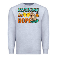 Heather Grey rejoicing in hope Premium Sweatshirt - NancyCooperArtShop