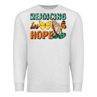 Oatmeal Heather rejoicing in hope Premium Sweatshirt - NancyCooperArtShop