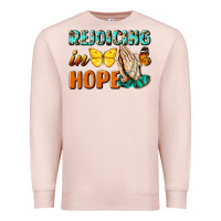 Pale Pink rejoicing in hope Premium Sweatshirt - NancyCooperArtShop
