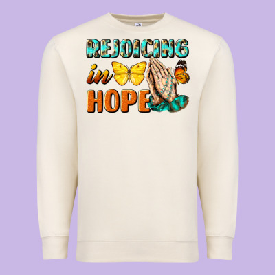 Rejoicing In Hope Premium Sweatshirt Designed By Nancycooperartshop