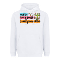 White and in every season i will praise him Heavyweight Hoodie - MaliasSmallBusiness