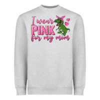 Heather Grey I Wear Pink For My Mom Heavyweight Sweatshirt - texasbilliewilder