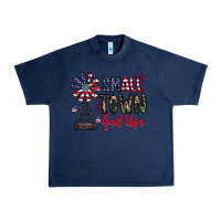 Navy small town gail usa Urban Heavy Tee - CowhideDigitalArt