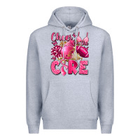 Heather Grey cheer for the cure breast cancer Premium Hoodie - LillyAllenDesigns