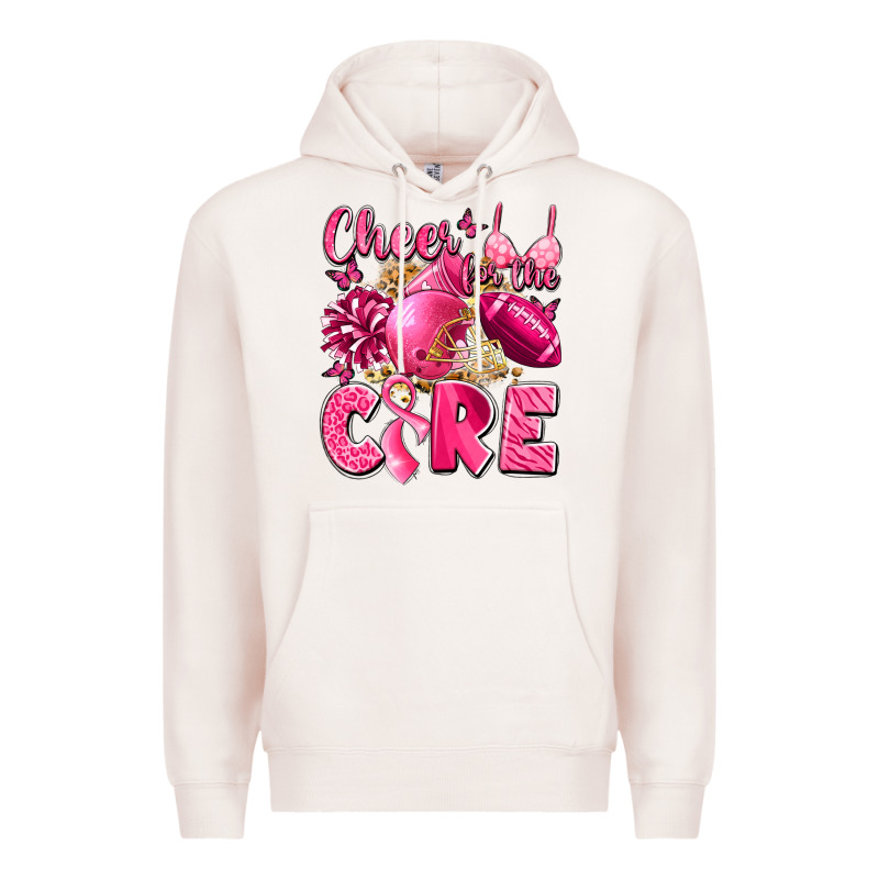Cheer For The Cure Breast Cancer Premium Hoodie by LillyAllenDesigns | Teevron