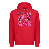 Red cheer for the cure breast cancer Premium Hoodie - LillyAllenDesigns