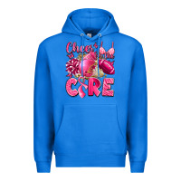 True Royal cheer for the cure breast cancer Premium Hoodie - LillyAllenDesigns