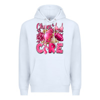 White cheer for the cure breast cancer Premium Hoodie - LillyAllenDesigns