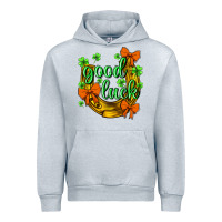 Heather Grey st.patricks good luck Urban Hoodie - NancyCooperArtShop