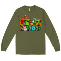 Army Green feliz navidad sombrero Long Sleeve Tee - AdoDesignShop