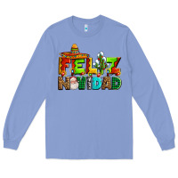 Colony Blue feliz navidad sombrero Long Sleeve Tee - AdoDesignShop