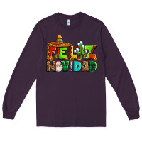 Plum feliz navidad sombrero Long Sleeve Tee - AdoDesignShop