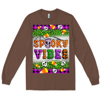 Chestnut Halloween Spooky Vibes Long Sleeve Tee - Artiststas