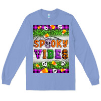Colony Blue Halloween Spooky Vibes Long Sleeve Tee - Artiststas