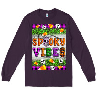 Plum Halloween Spooky Vibes Long Sleeve Tee - Artiststas
