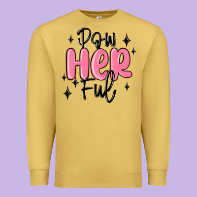 Powherful Premium Sweatshirt Designed By Maliassmallbusiness