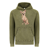 Vintage Olive chihuahua Vintage Hoodie - RanaPortraitStore