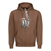 Chestnut Ringtail Cat Zipper Hoodie - LillyAllenDesigns