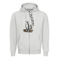 Dove Grey Ringtail Cat Zipper Hoodie - LillyAllenDesigns