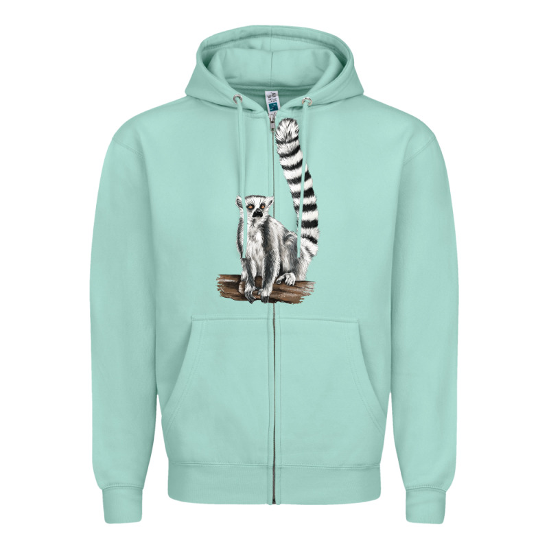 Ringtail Cat Zipper Hoodie by LillyAllenDesigns | Teevron