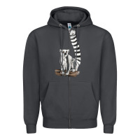 Smoke Ringtail Cat Zipper Hoodie - LillyAllenDesigns