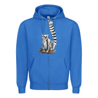 True Royal Ringtail Cat Zipper Hoodie - LillyAllenDesigns