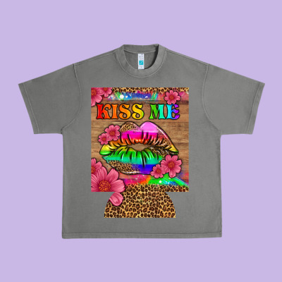 Lgbtq Kiss Me  Can Cooler Urban Heavy Tee Designed By Hra Design Shop