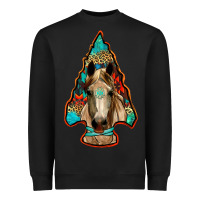 Black arrowhead horse Heavyweight Sweatshirt - RanaPortraitStore