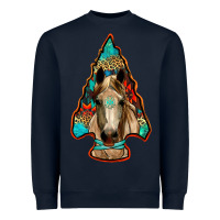 Navy arrowhead horse Heavyweight Sweatshirt - RanaPortraitStore