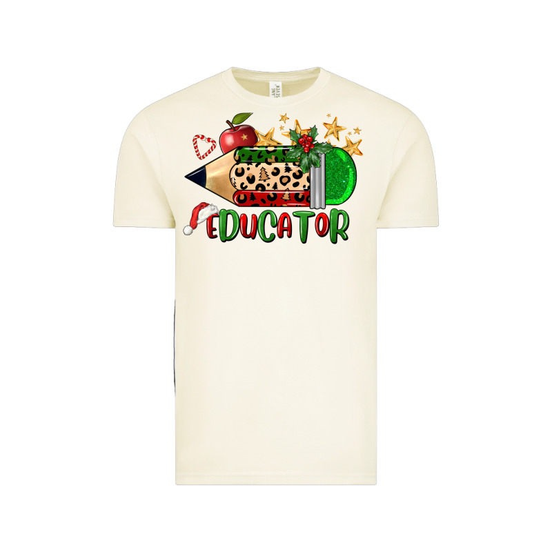 Christmas Educator Pencil Vintage Tee by FaDigitalArtStudio | Teevron