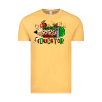 Vintage Mustard christmas educator pencil Vintage Tee - FaDigitalArtStudio