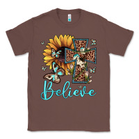 Chestnut believe leopard cross sunflower butterfly Classic Tee - JahusDesignShop